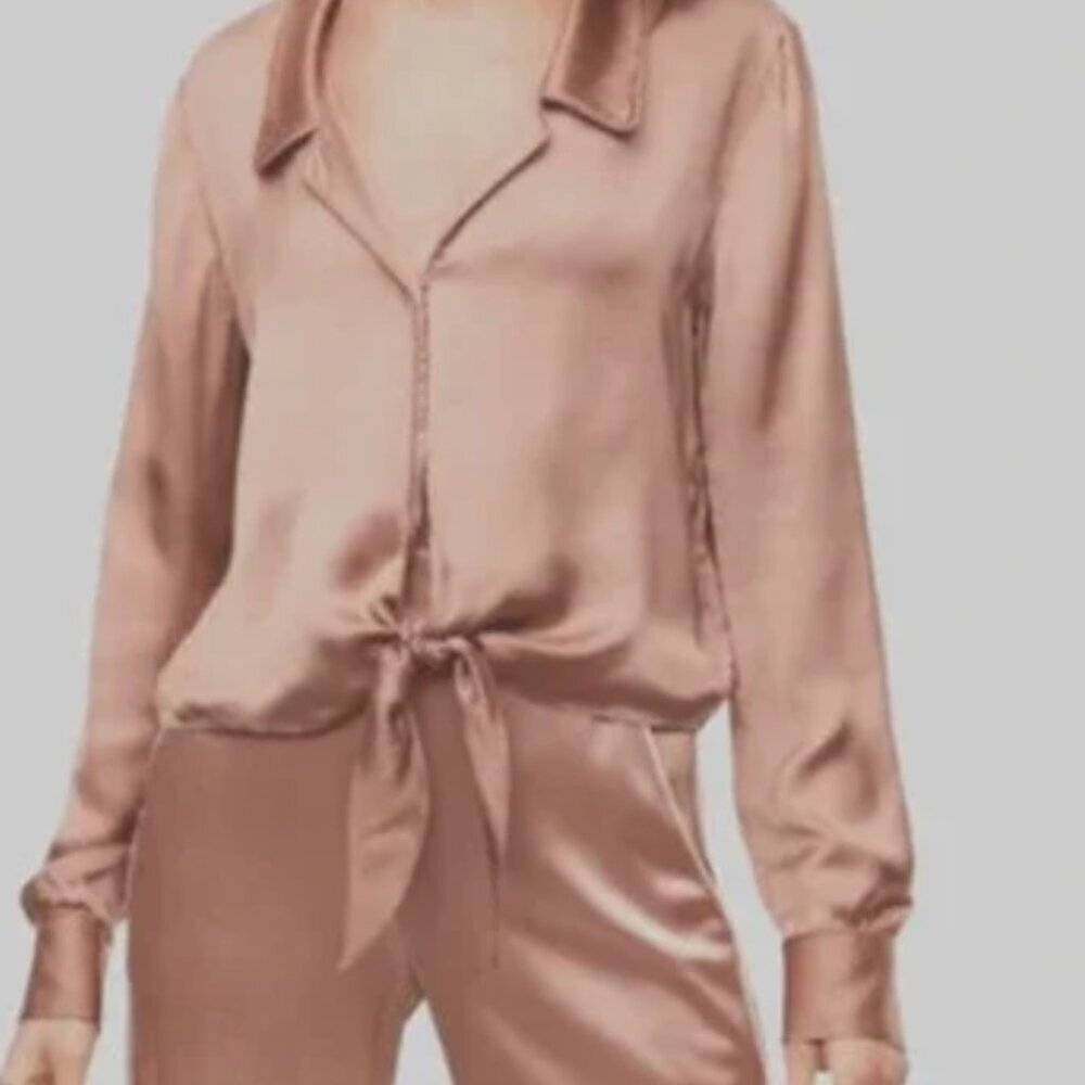 Aritzia Wilfred Front Tie Shirt